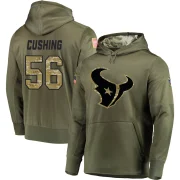 Brian Cushing Men's Houston Texans Salute to Service Pullover Hoodie Olive