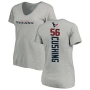 Brian Cushing Women's Houston Texans Backer V-Neck T-Shirt - Ash