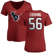 Brian Cushing Women's Houston Texans Logo Slim Fit T-Shirt - Red