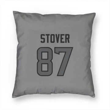 Cade Stover Houston Texans   Silver Pillow Cover (18 X 18)