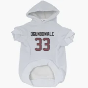 Dare Ogunbowale Houston Texans  Dog & Cat Pet Hoodie - White