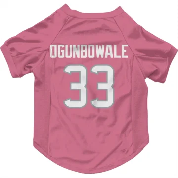 Dare Ogunbowale Houston Texans  Dog & Cat Pet Jersey - Pink