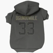 Dare Ogunbowale Houston Texans  Service Dog & Cat Pet Hoodie - Black