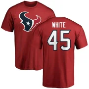 Devin White Men's Houston Texans Logo T-Shirt - Red White