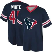 Devin White Men's Houston Texans Navy Game Day V-Neck T-Shirt White