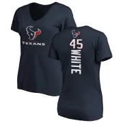 Devin White Women's Houston Texans Backer Slim Fit T-Shirt - Navy White