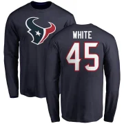 Devin White Youth Houston Texans Logo Long Sleeve T-Shirt - Navy White