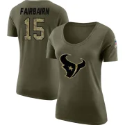 Ka'imi Fairbairn Women's Houston Texans Salute to Service Scoop Neck T-Shirt Olive