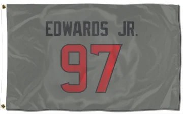 Mario Edwards Jr. Houston Texans  Flag (3 X 5) - Gray