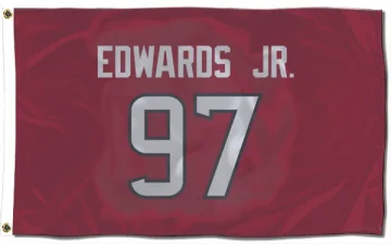 Mario Edwards Jr. Houston Texans  Flag (3 X 5) - Red