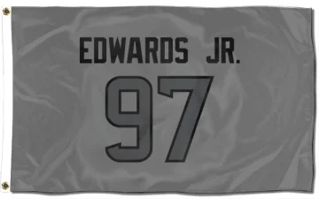 Mario Edwards Jr. Houston Texans   Silver Flag (3 X 5)