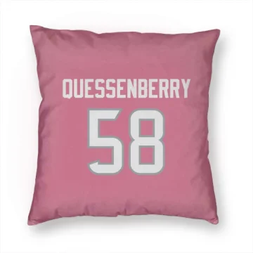 Scott Quessenberry Houston Texans  Pillow Cover (18 X 18) - Pink