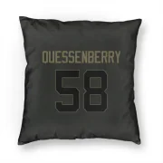 Scott Quessenberry Houston Texans  Service Pillow Cover (18 X 18) - Black